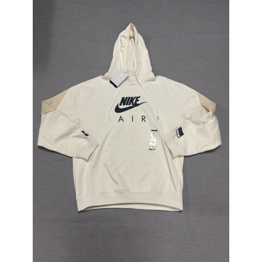 NEW Nike Air Sportswear Hoodie White Creme Mens Medium Sweatshirt HJ0273-133 NWT